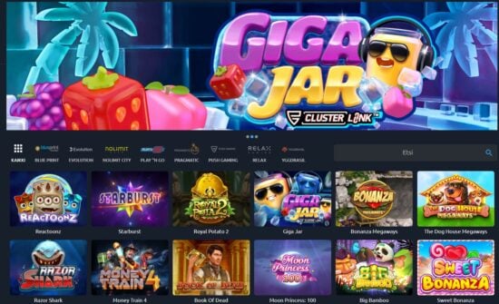 Nubet Casino peliaula on sinisävyinen ja pelien värittämä. Pelit voi suodattaa esimerkiksi pelintarjoajan mukaan.