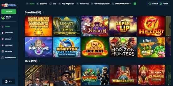 Lapilanders aula on tummasävyinen ja täynnä pelattavaa, kuten Reactoonz. Katso Lapilanders Casino arvostelu ja kokemuksia!