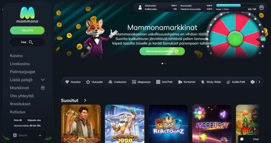 Mammona-pikakasinon aula on hyvässä järjestyksessä ja helppokäyttöinen.