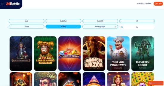 24Bettle casino kokemuksia. 24Bettle Casinolla on lukuisia erilaisia suosittuja kolikkopelejä pelivalikoimassaan.