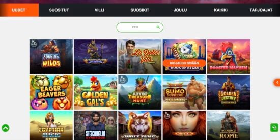 Big5 Casino kokemuksia. Big5 Casinon peliaula, josta löytyy suosittuja kolikkopelejä, kuten Wolf Gold.