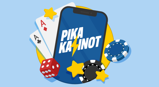 Puhelimen näytöllä teksti pikakasinot. Puhelimen ympärillä pelikortteja ja pelimerkkejä. Parhaat uudet pikakasinot tarjoavat parhaan pelikokemuksen.