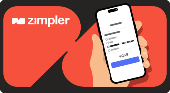 Zimpler-maksutavan logo ja älypuhelinta pitelevä käsi. Zimpler-kasinot toimivat mobiilissa saumattomasti ja ovat turvallisia ja luotettavia.