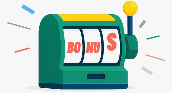 Pelikone, jonka näytöllä lukee bonus. Parhaat kasinobonukset tarjoavat pelaajille oivan lisän pelaamiseen.