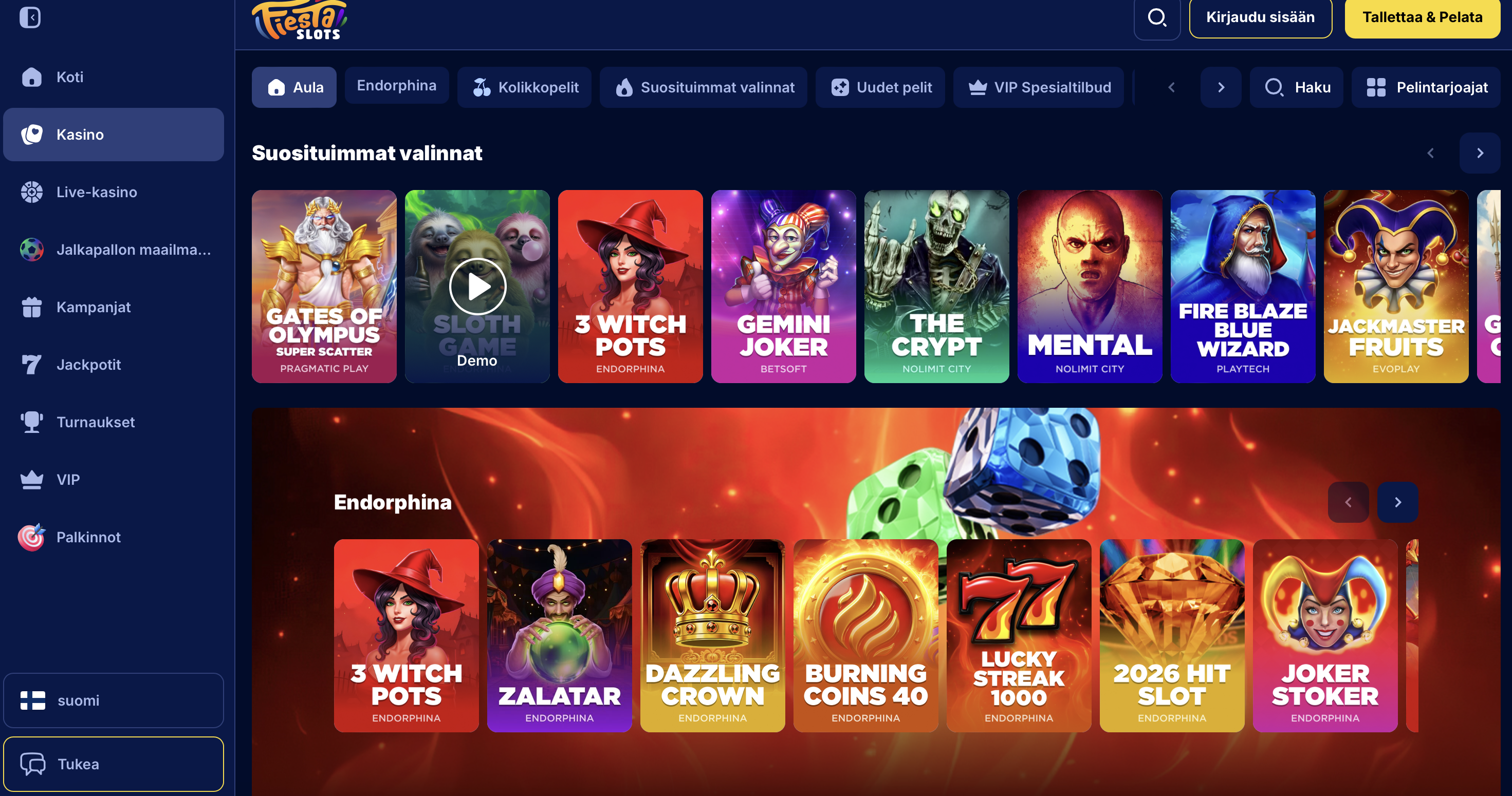 Fiestaslots Casino on pikakasino täynnä monipuolista pelattavaa. Lue FiestaSlots Kasino kokemuksia!