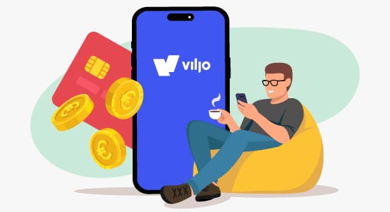 Viljo-pikakasinot ilman rekisteröintiä toimivat mobiilissa mainiosti, kuvassa mies istuu säkkituolissa selaamassa Viljo-kasinoita